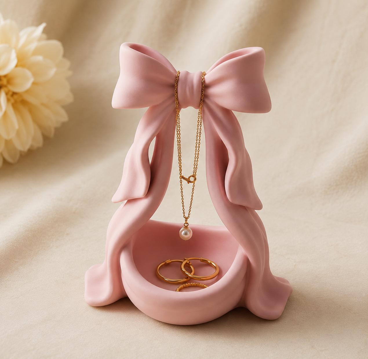 Elegant Bow Jewellery Holder
