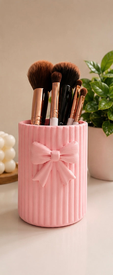 Ribbon Bow Brush Holder