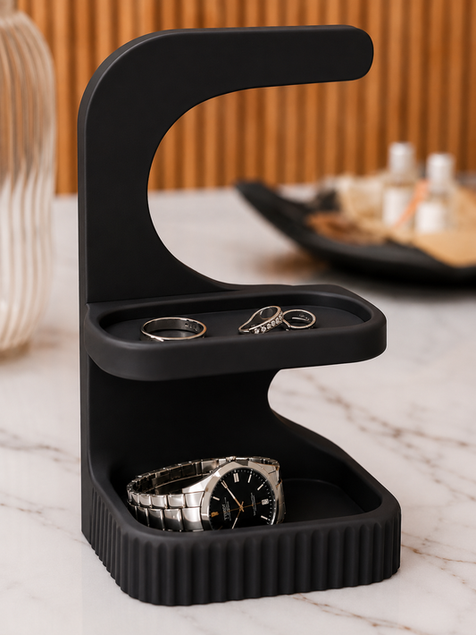 Modern Tiered Jewelry & Watch Organizer Stand